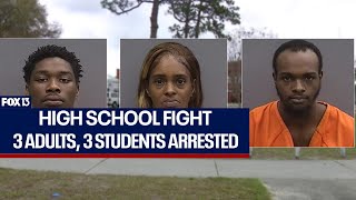 Chamberlain High School fight 3 adults 3 students arrested [upl. by Denman]