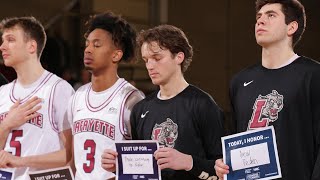 Postgame Lafayette Mens Basketball vs Boston U [upl. by Trumann]