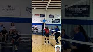 Incredible save by volly girl😱🏐🤼‍♀️ volleyball volleyballislife highschoolsports [upl. by Artimed]