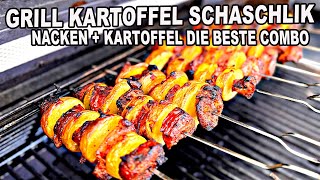 Grill Kartoffel Schaschlik vom Grill  The BBQ BEAR [upl. by Justinian]