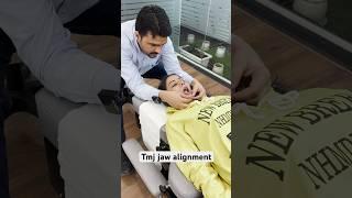 Tmj jaw chiropractic adjustment trending shortfeed ytshorts [upl. by Klein]