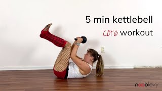 Kettlebell 5 Minute Abs Workout for Beginners [upl. by Karmen163]