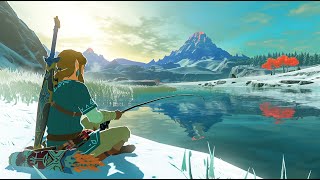 Snow Fishing With Link  Relaxing Zelda Piano Music  Ocarina Of Time OST [upl. by Adnuhser]