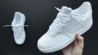 HOW TO LACE NIKE COURT VISION LOW LOOSELY COOL WAY [upl. by Nickolai]