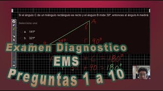 EMS  Examen diagnostico 1 a 10 Matemáticas [upl. by Kcirtapnaes]