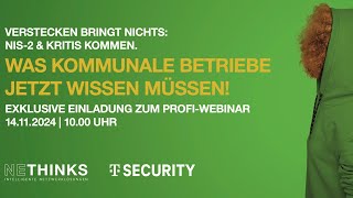 Webinar KRITIS amp NIS2  Sicher durch den Vorschriftendschungel [upl. by Barden]