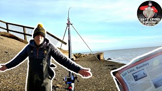 Cod Fishing Adventure at Bawdsey Surfcasting Next to WW2 Gun Emplacements [upl. by Assirak251]