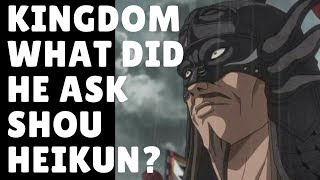 KINGDOM MANGA DISCUSSIONTHEORY WHAT DID OUSEN ASK SHOUHEIKUN FOR 538 [upl. by Fionna]