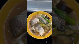 Sinigang of Branzino branzino fishsoup fishrecipe pesceincucina sinigang sinigangnaisda soup [upl. by Sivartal]