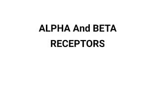 Alpha and beta receptor location [upl. by Eirellam]