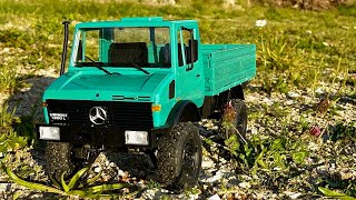 Amewi 112 RC Mercedes Benz Unimog 1300 L  out of the box [upl. by Ahsitak]