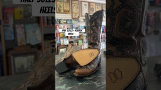 Half soles amp rubber heels👢 Americascobblercom✨ satisfying boots foam asmr [upl. by Eidas]