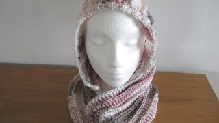 Hooded Cowl Crochet Tutorial  Riptide Hooded Cowl  Left Handed [upl. by Kale89]