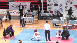 57kg Tugce Merve Zinal  Busra Eski 2013 Turkish TKD Championships Under 21 [upl. by Ecal]