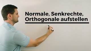 Normale Senkrechte Orthogonale aufstellen Funktionen  Mathe by Daniel Jung [upl. by Jakoba]