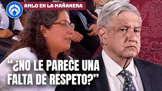 Zafarrancho en la mañanera entre periodista y AMLO por Tren Maya [upl. by Lusty327]