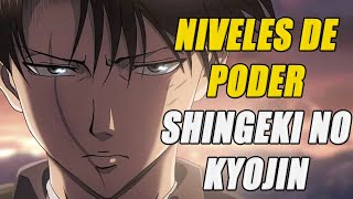 TODOS LOS NIVELES DE PODER DE SHINGEKI NO KYOJIN  ATTACK ON TITAN [upl. by Shu]