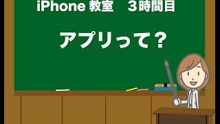 アプリって何？ iPhone教室 ３時間目 [upl. by Hite998]