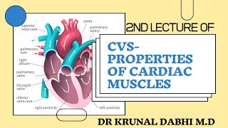 Properties of Cardiac Muscles Excitability Rythmicity ConductivityContractility Dr Krunal Dabhi [upl. by Bonnice]