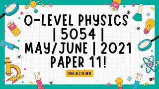 OLevel physics  5054  MayJune  2021  Paper 11 [upl. by Ennaira91]