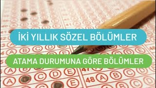 Sözel 2 Yıllık Bölümler  İki Yıllık Sözel Bölümler Nelerdir [upl. by Angelis286]