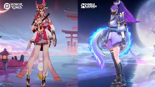 Mobile Legends VS Honor Of Kings  Mai Shiranui VS Hanabi  MLBB VS HOK [upl. by Aubree]