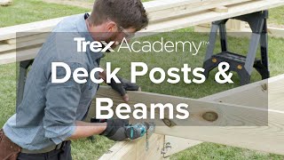 How to Install Deck Frame Beams and Posts  Trex Academy [upl. by Kinsler]