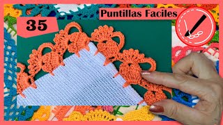 🧶🥢ORILLA TEJIDA FACIL PRINCIPIANTES 😍  UNA VUELTA PARA MANTEL O SERVILLETA  35 [upl. by Alvarez]