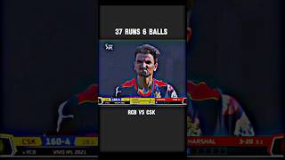 37 RUNS 6 BALLS🔥RCB vs CSK thriller mach cricket shorts [upl. by Animrac]