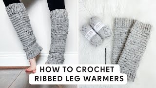 How to Crochet Leg Warmers  Free Pattern [upl. by Yllop255]