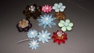 How to Make Flowers with Teardrop Beads  ArtySan Crafts [upl. by Nylarak]