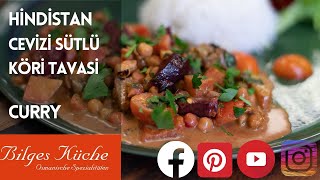 Hindistan Cevizi Sütlü Köri tavası  Curry mit Kokosmilch amp Kichererbsen [upl. by Annawek998]