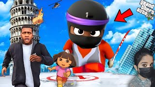 Shinchan Become Ninja amp Saved The World  Franklin amp Dora  GTA 5 [upl. by Colligan410]