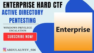 Hard Enterprise CTF Windows Privilege Escalation amp Active Directory Pentesting [upl. by Laidlaw]