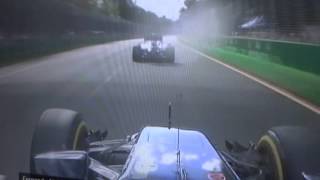 Fernando Alonso amp Esteban Gutiérrez Crash  F1 2016 GP of Australia [upl. by Orban]