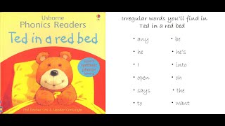 Usborne Phonics Readers ⑩ Ted in a red bed [upl. by Elnora750]