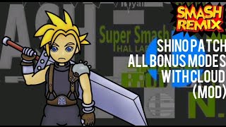 Smash Remix Shino patch  All Bonus Modes With Cloud  Mod [upl. by Edmead]