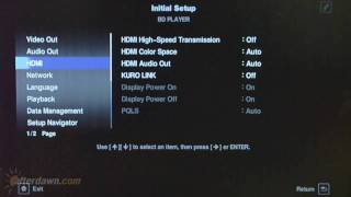 Pioneer BDP320 Bluray player review  Browsing menus [upl. by Hanima629]