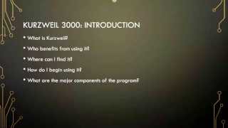 Introduction to Kurzweil 3000 [upl. by Madi687]