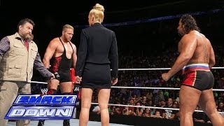 Jack Swagger engages in an inring standoff with Rusev SmackDown July 4 2014 [upl. by Byram]