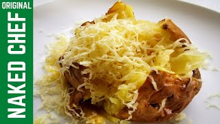 JACKET POTATO Microwave  Oven baked potatoes  How to make recipe [upl. by Kendry]