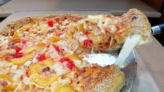 Pizza Hawaiana con Orilla Rellena de Queso [upl. by Nylak]