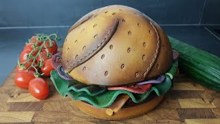 Burger Bag  Leather Tutorial [upl. by Dich]