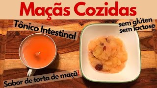 MAÇÃS COZIDAS TÔNICO INTESTINAL café da manhã ou sobremesa sem açúcar [upl. by Lorelei]