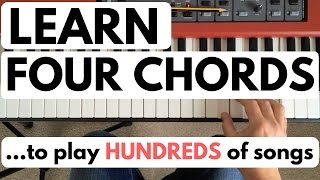 Piano chords for beginners learn four chords to play hundreds of songs [upl. by Naellij]