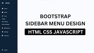 Bootstrap Sidebar Menu using HTML CSS and JavaScript [upl. by Puff199]