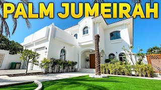 PRIVATE BEACHFRONT LUXURIOUS VILLA HOLIDAY IN DUBAI  Dubais Palm Jumeirah Island  Property Vlog [upl. by Llenart]