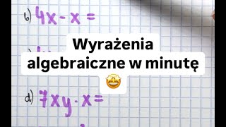 Błyskawiczne tłumaczenie  wyrażenia algebraiczne ⚡️ [upl. by Nessej]