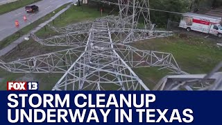 Cleanup underway after deadly storms tear through Texas  FOX 13 Seattle [upl. by Nivlem]