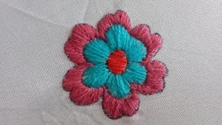 Sow Biyutiful Rose Flower in hand work  મારું હાથ નું ભરત કામ Rose hend work [upl. by Nnylatsyrk]